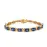 Sapphire and Diamond Bracelet 14K Yellow Gold, 16.60 Gm